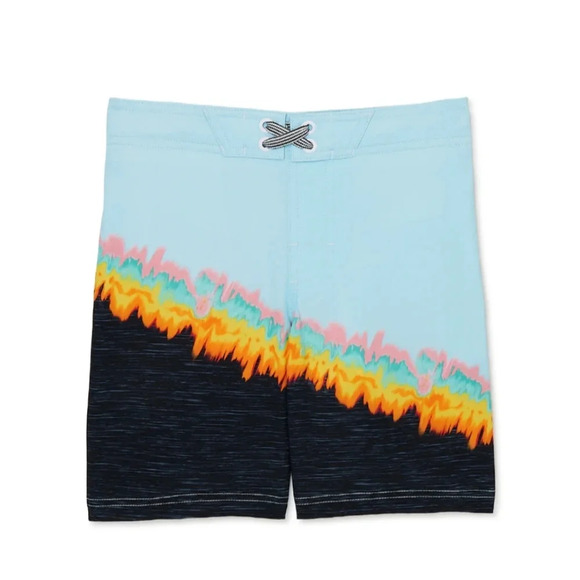 Wonder Nation Boy's Size S (6-7)Quick Dry Fire Print Swim Trunks